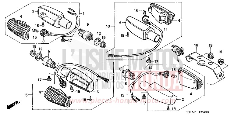 BLINKER von CG125 TITAN ES FORCE SILVER METALLIC (NH411) von 2004